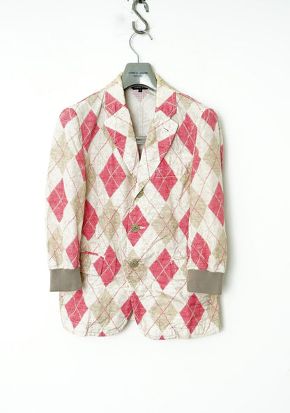 Comme des Garçons Spring Summer Diamond Check Blazer