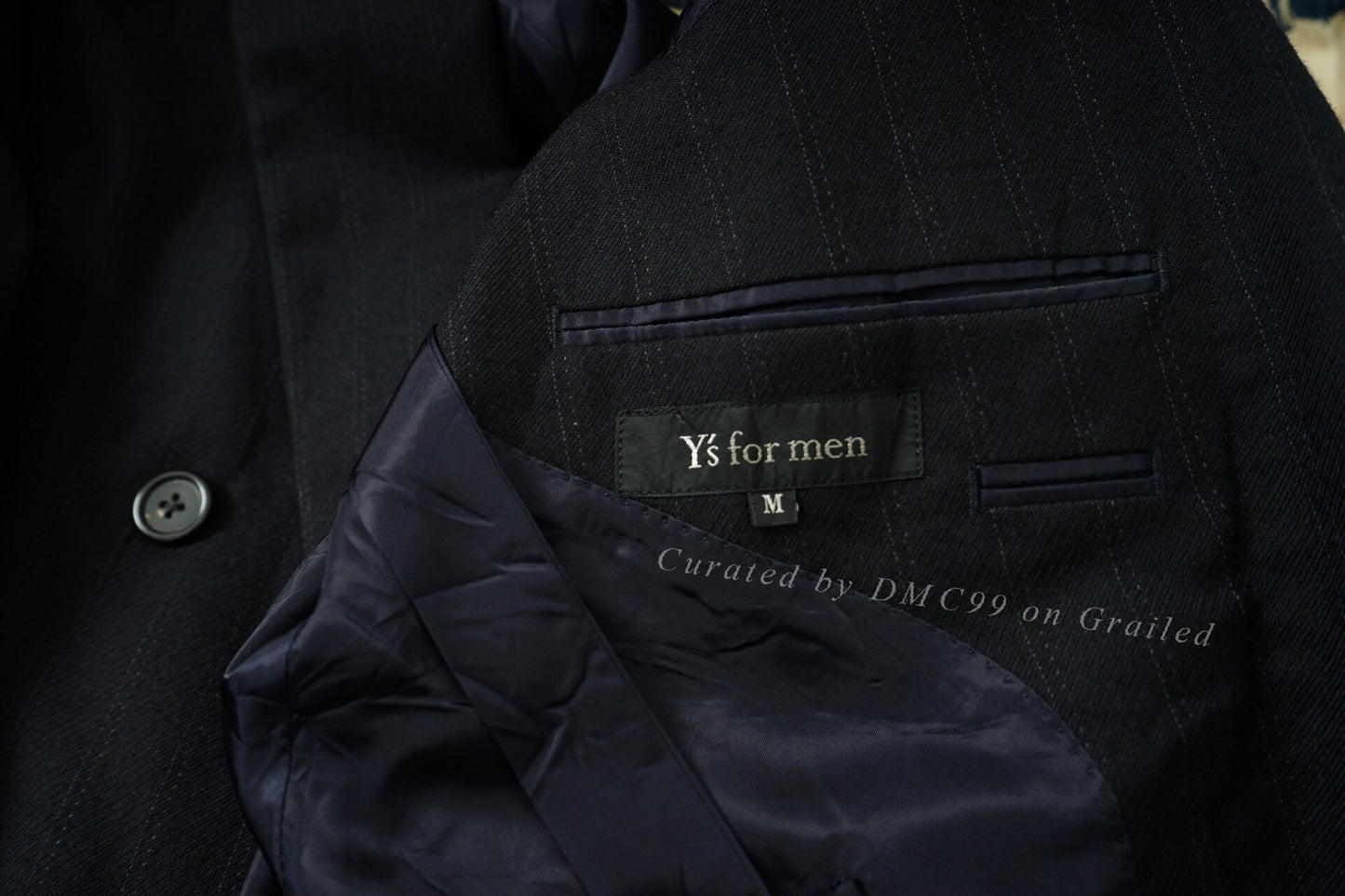 Yohji Yamamoto Double-Breasted Textured Oversized Suit