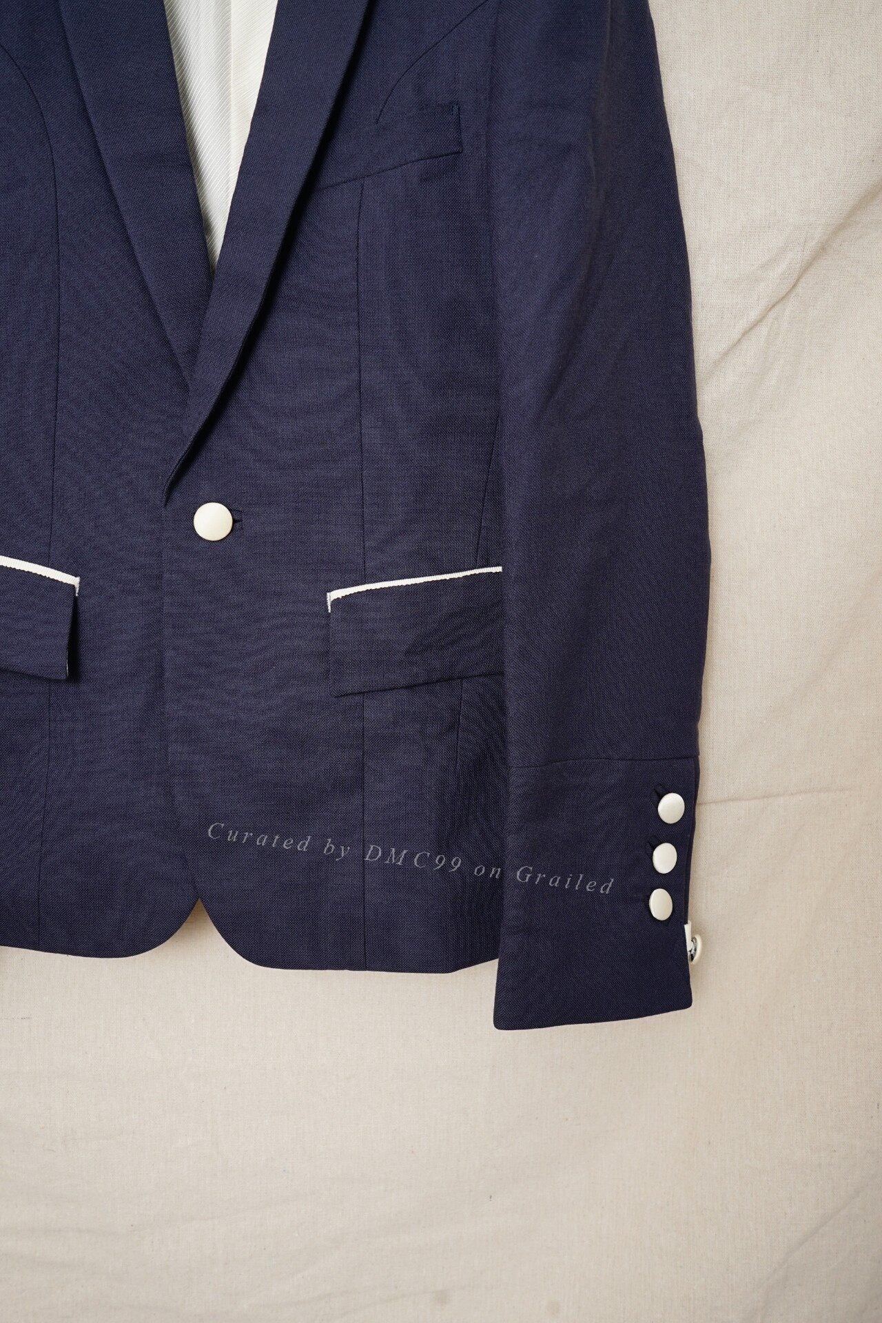 Number Nine White Button Slim Suit