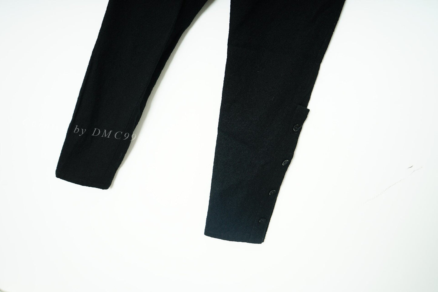Yohji Yamamoto Button Slim Wool Military Pants
