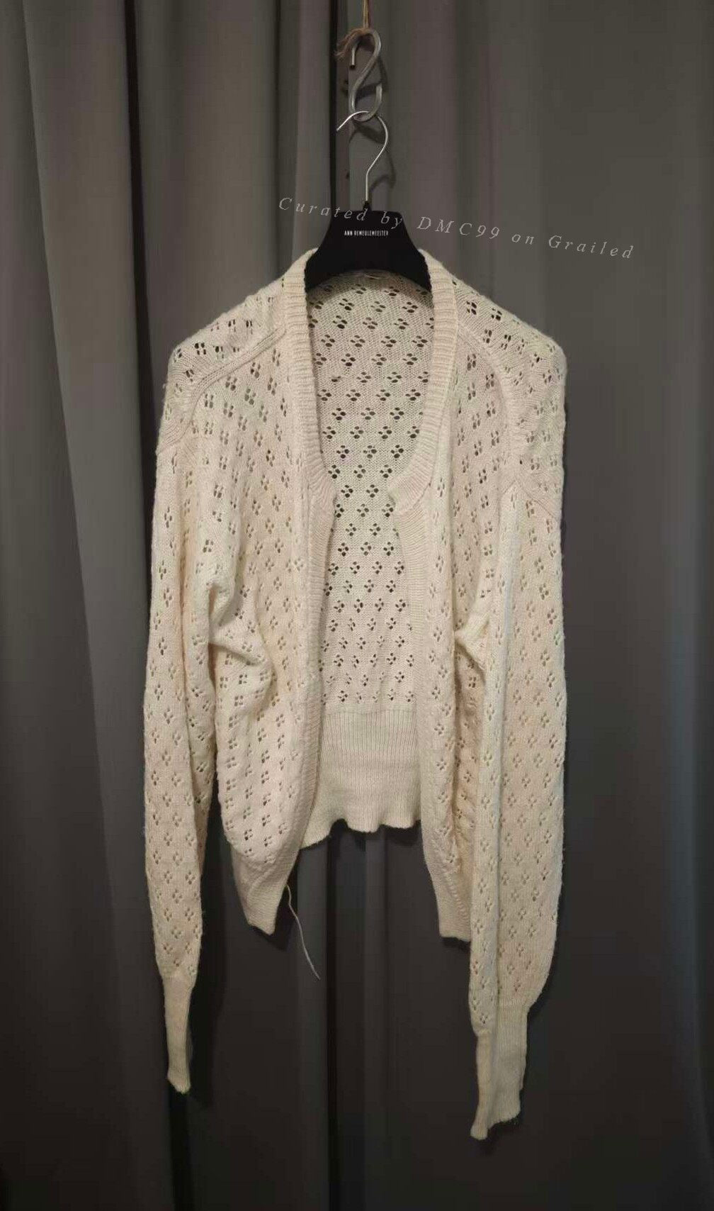 Masu Wool Knit Hollow Loose Cardigan