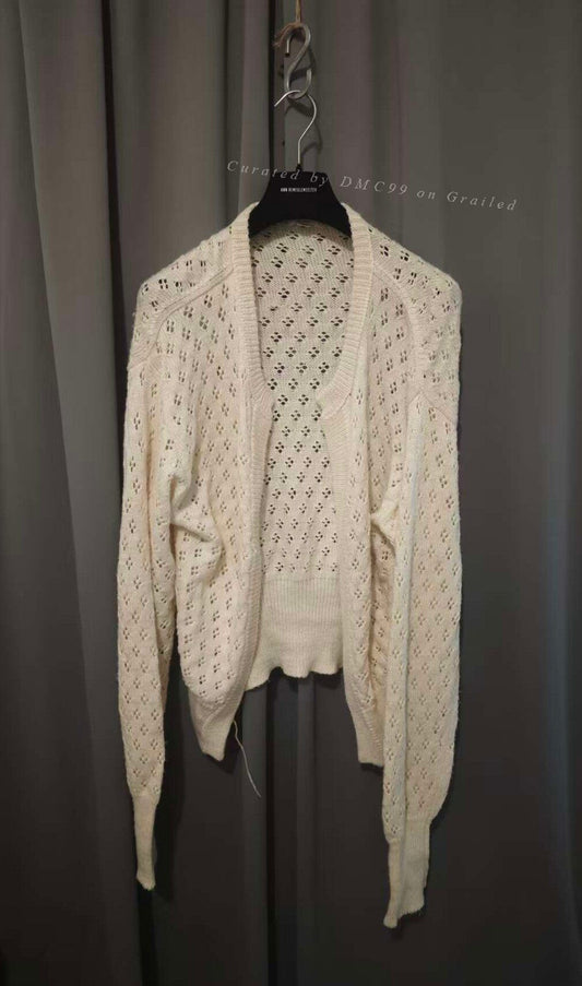 Masu Wool Knit Hollow Loose Cardigan