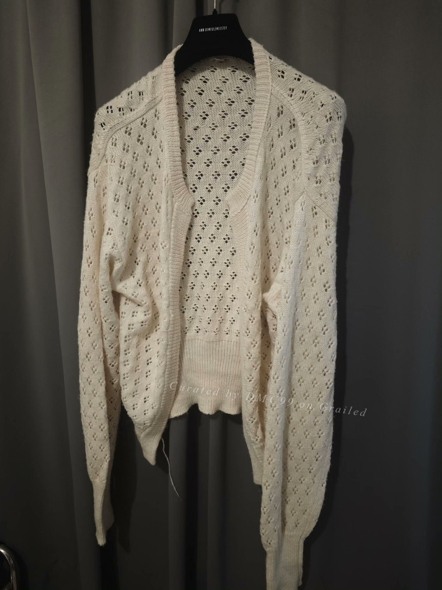 Masu Wool Knit Hollow Loose Cardigan