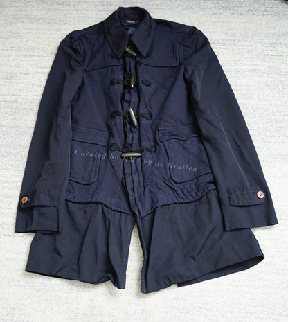 Comme des Garçons Pleated Toggle Button Coat
