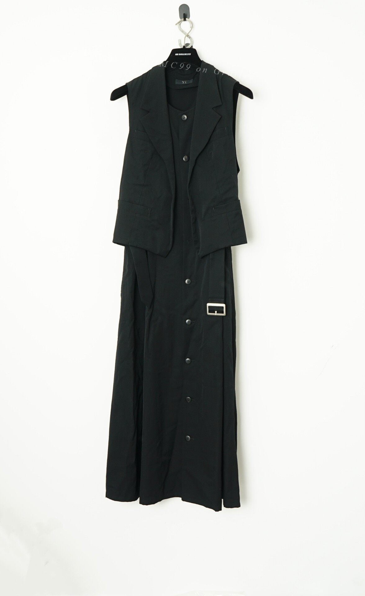 Yohji Yamamoto Layered Mid-Length Sleeveless Coat