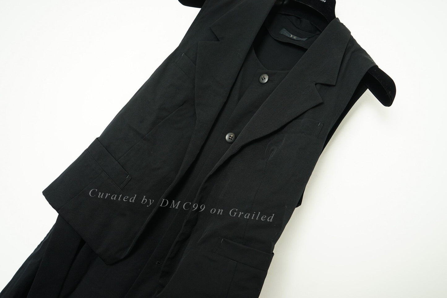 Yohji Yamamoto Layered Mid-Length Sleeveless Coat