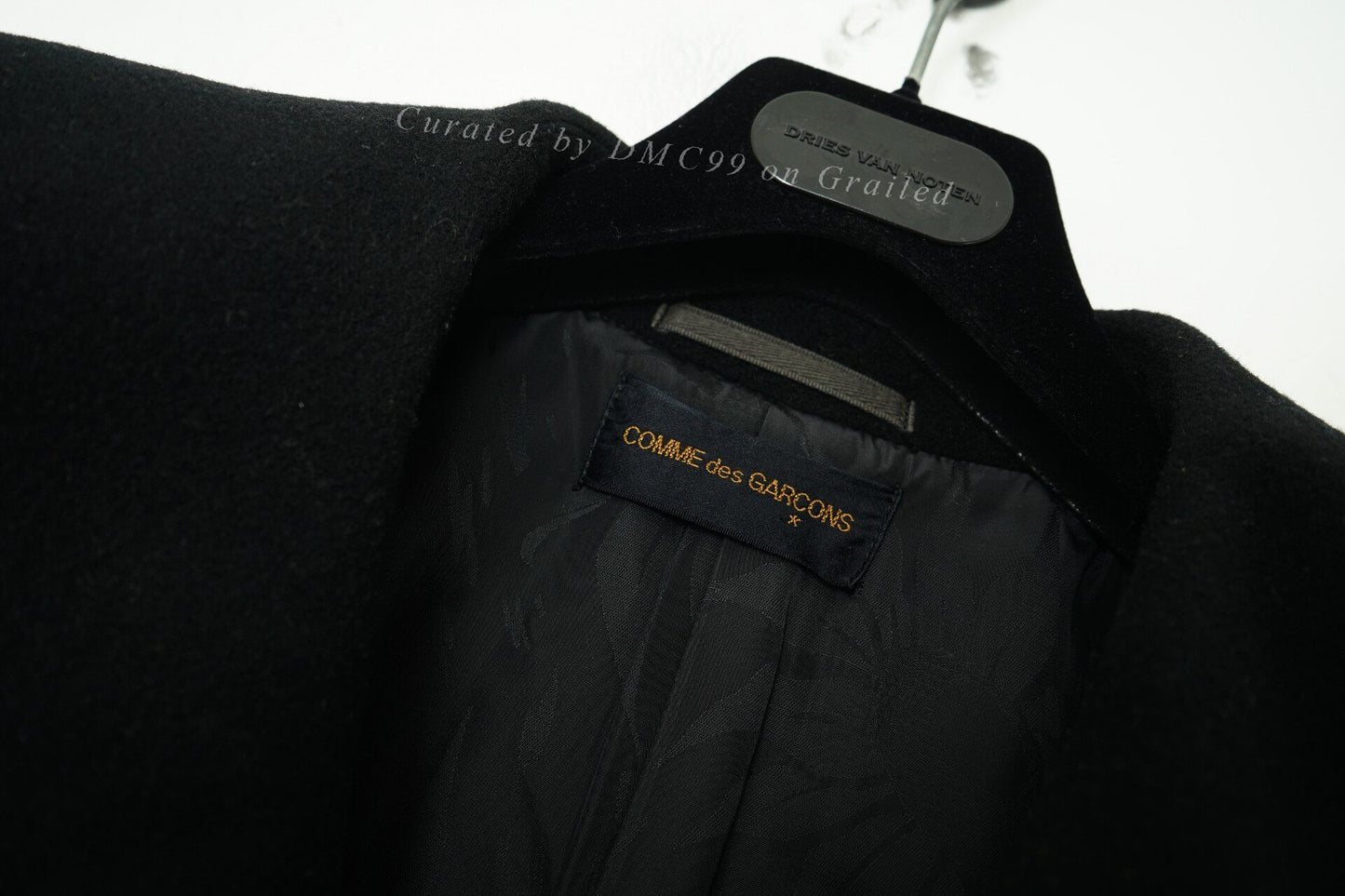 Comme des Garçons Large Lapel Wool Coat