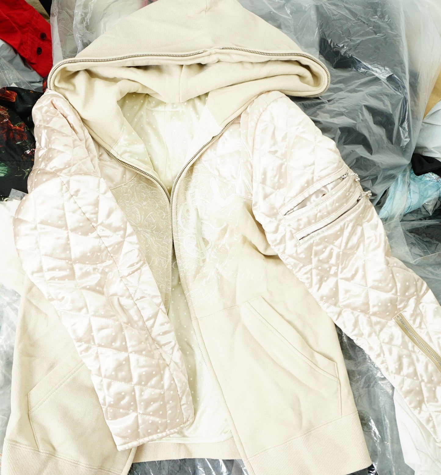 Comme des Garcons Spliced Sleeve Padded Hoodie