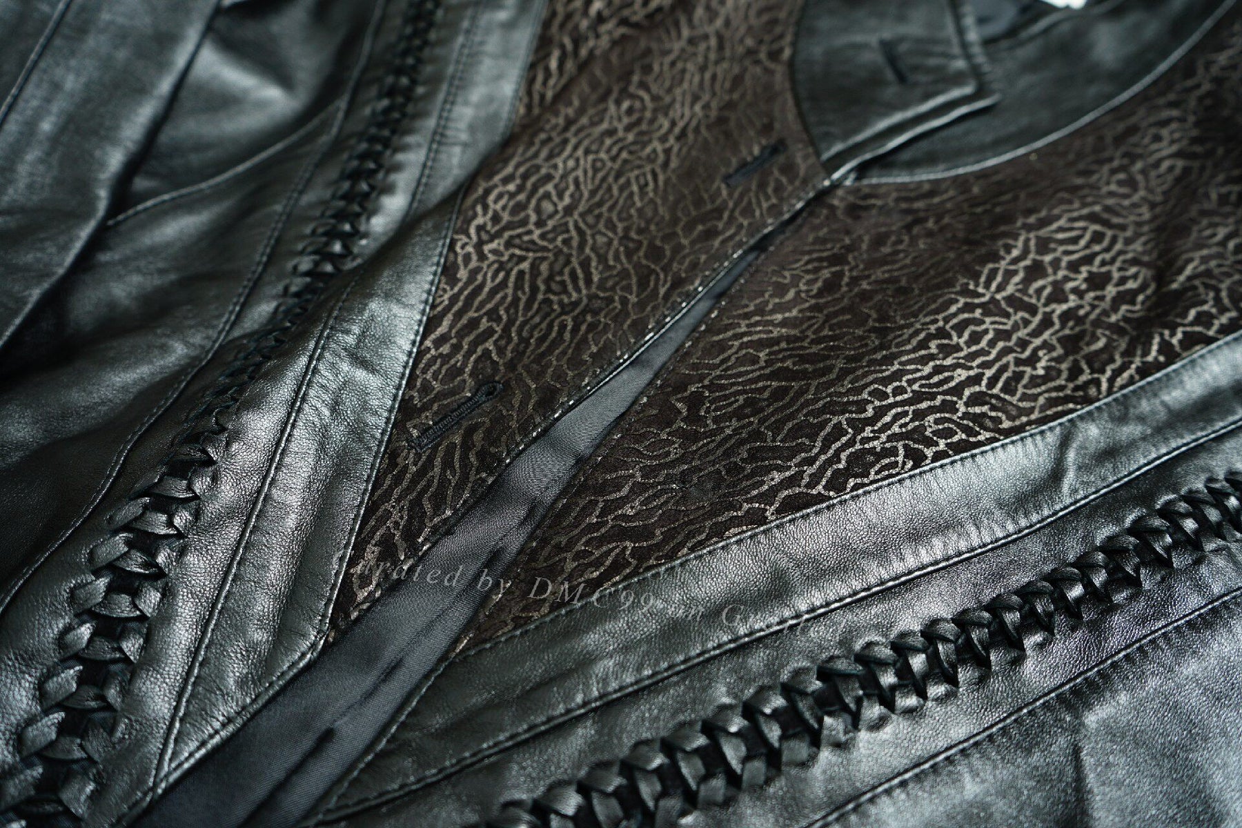 Dries Van Noten Leopard Patchwork Leather Jacket