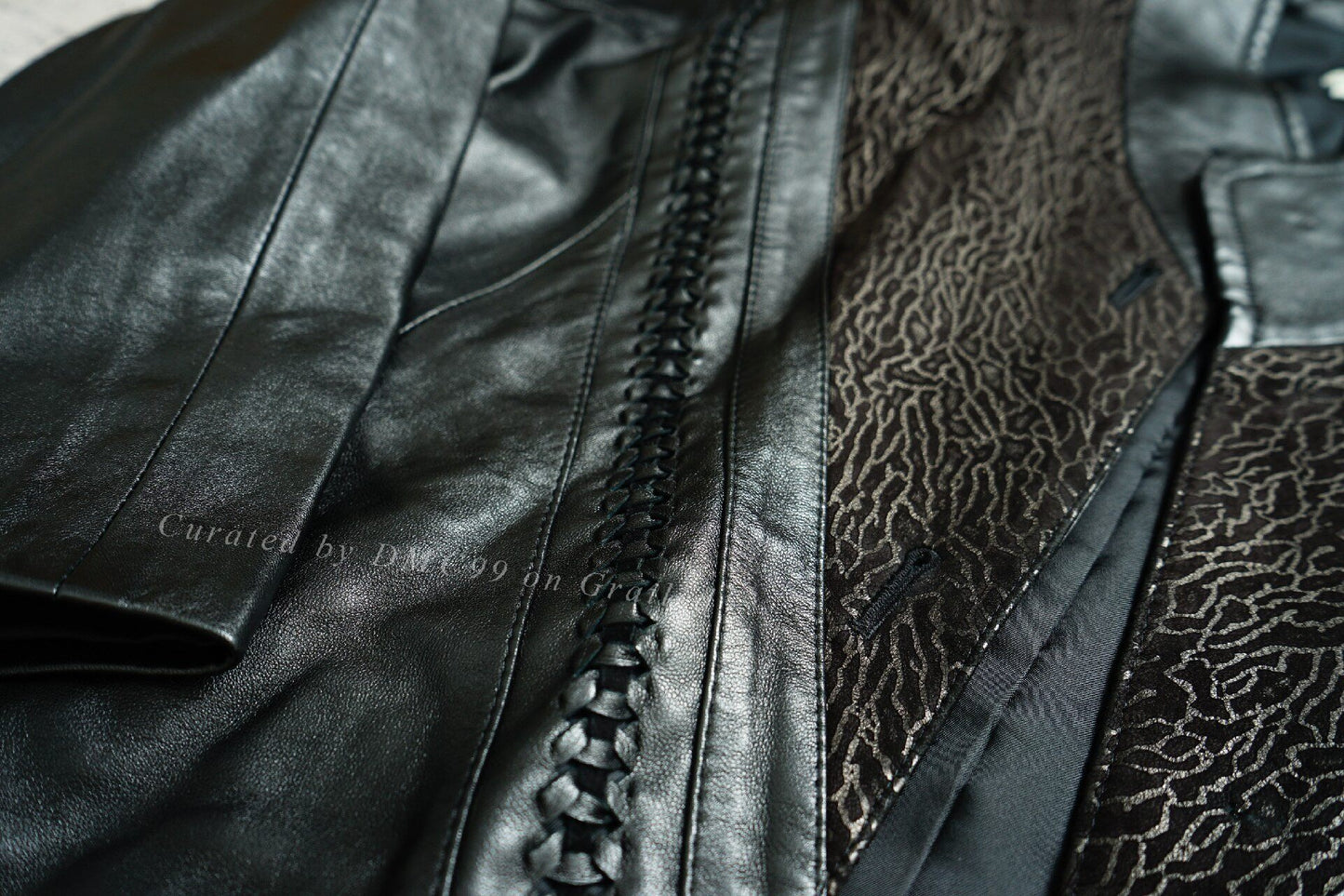 Dries Van Noten Leopard Patchwork Leather Jacket