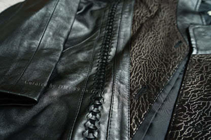 Dries Van Noten Leopard Patchwork Leather Jacket