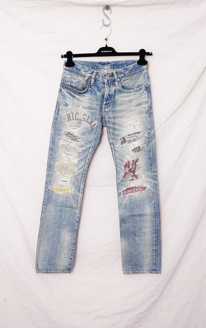 Hysteric Glamour Distressed Graffiti Jeans