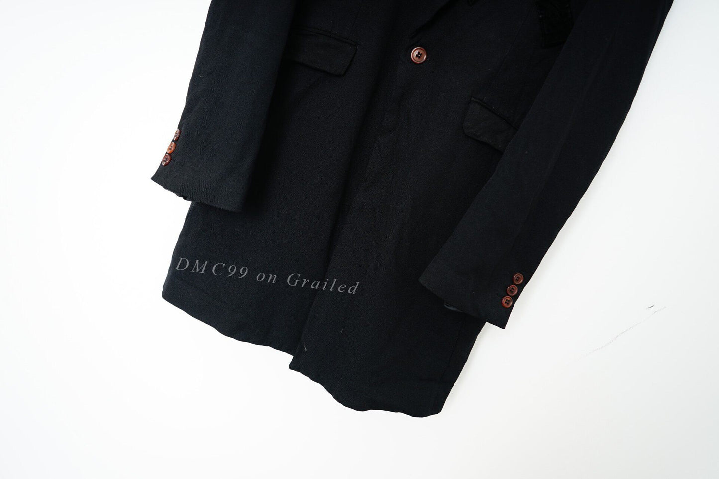 Comme des Garçons Velvet Patchwork Chester Coat