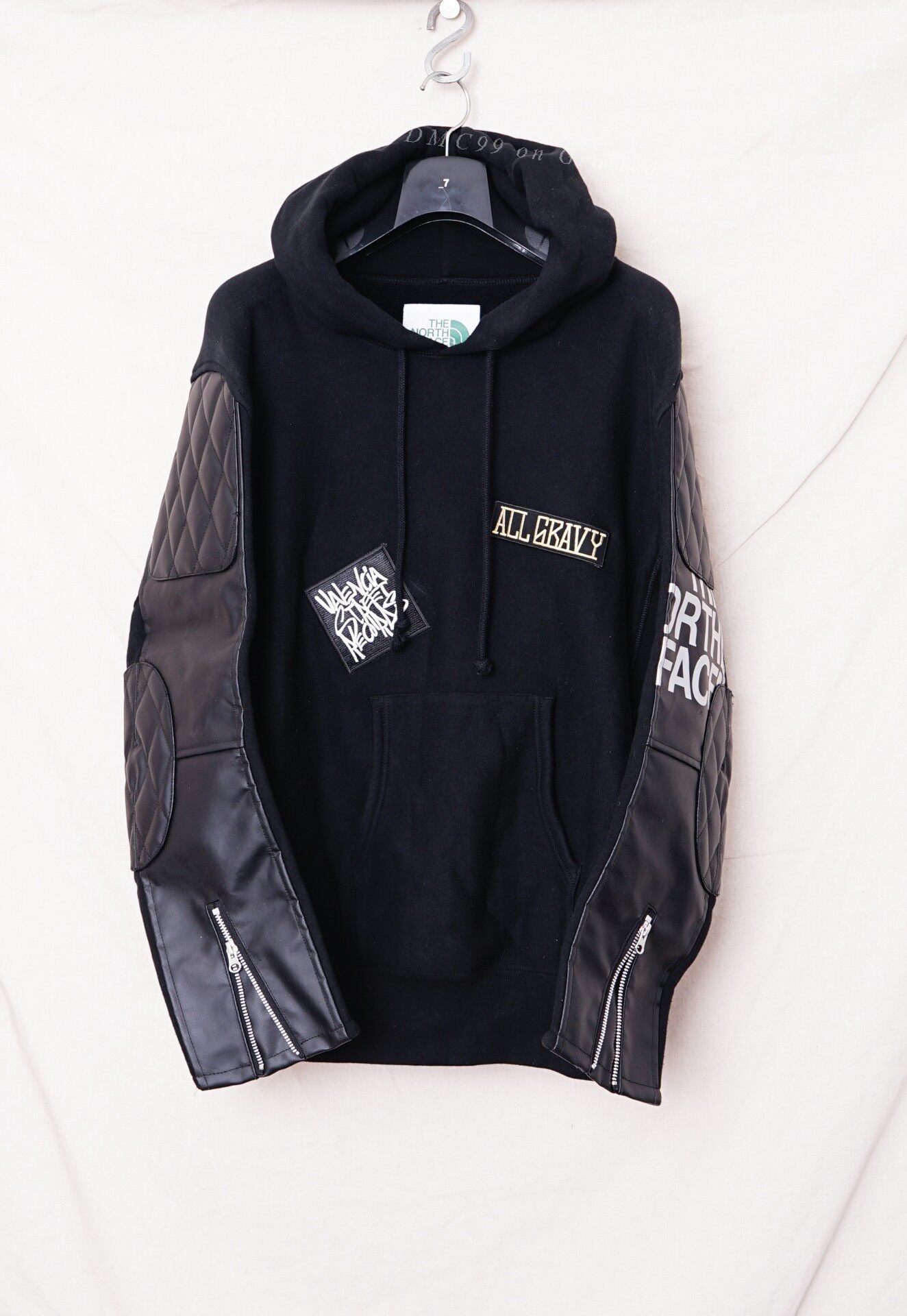 Comme des Garçons x The North Face Leather Sleeve Sweatshirt