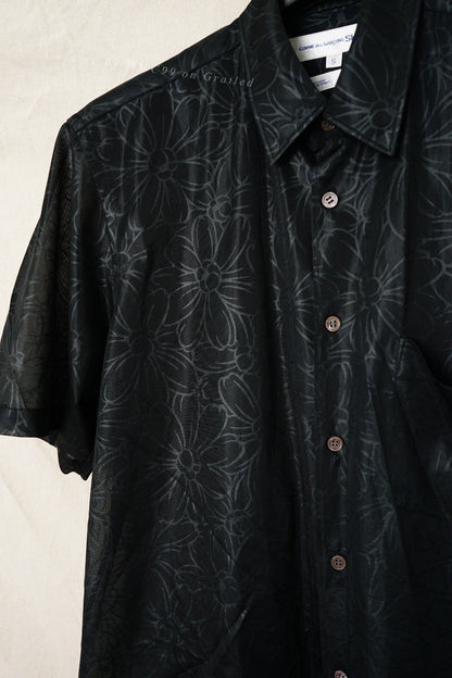 Comme des Garçons Loose Polyester Discharge Shirt
