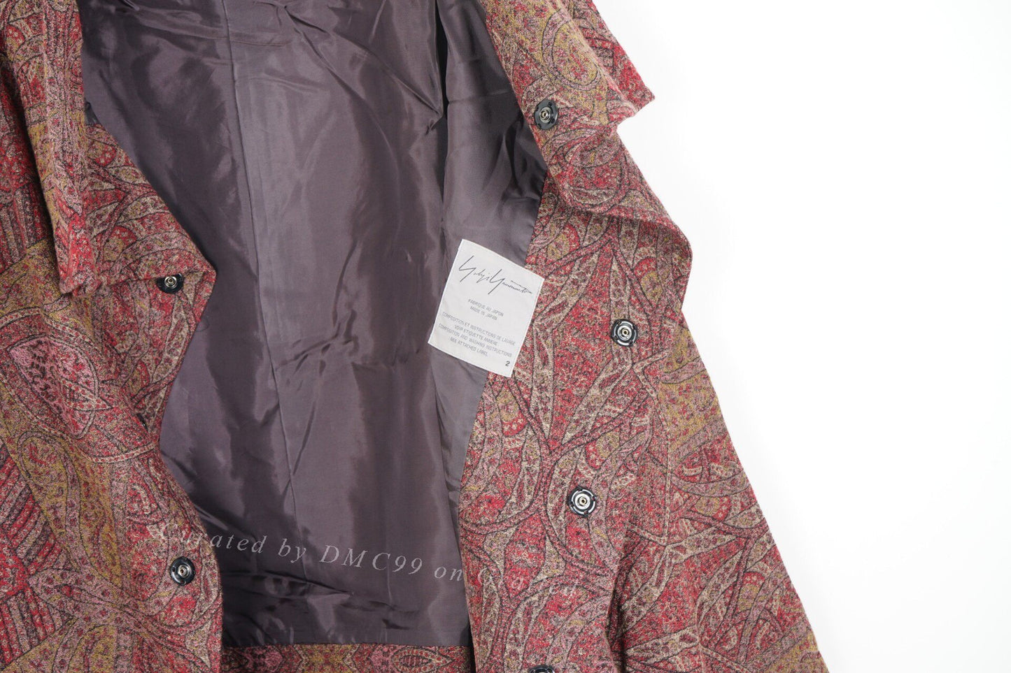 Yohji Yamamoto Embroidered Cloak Coat