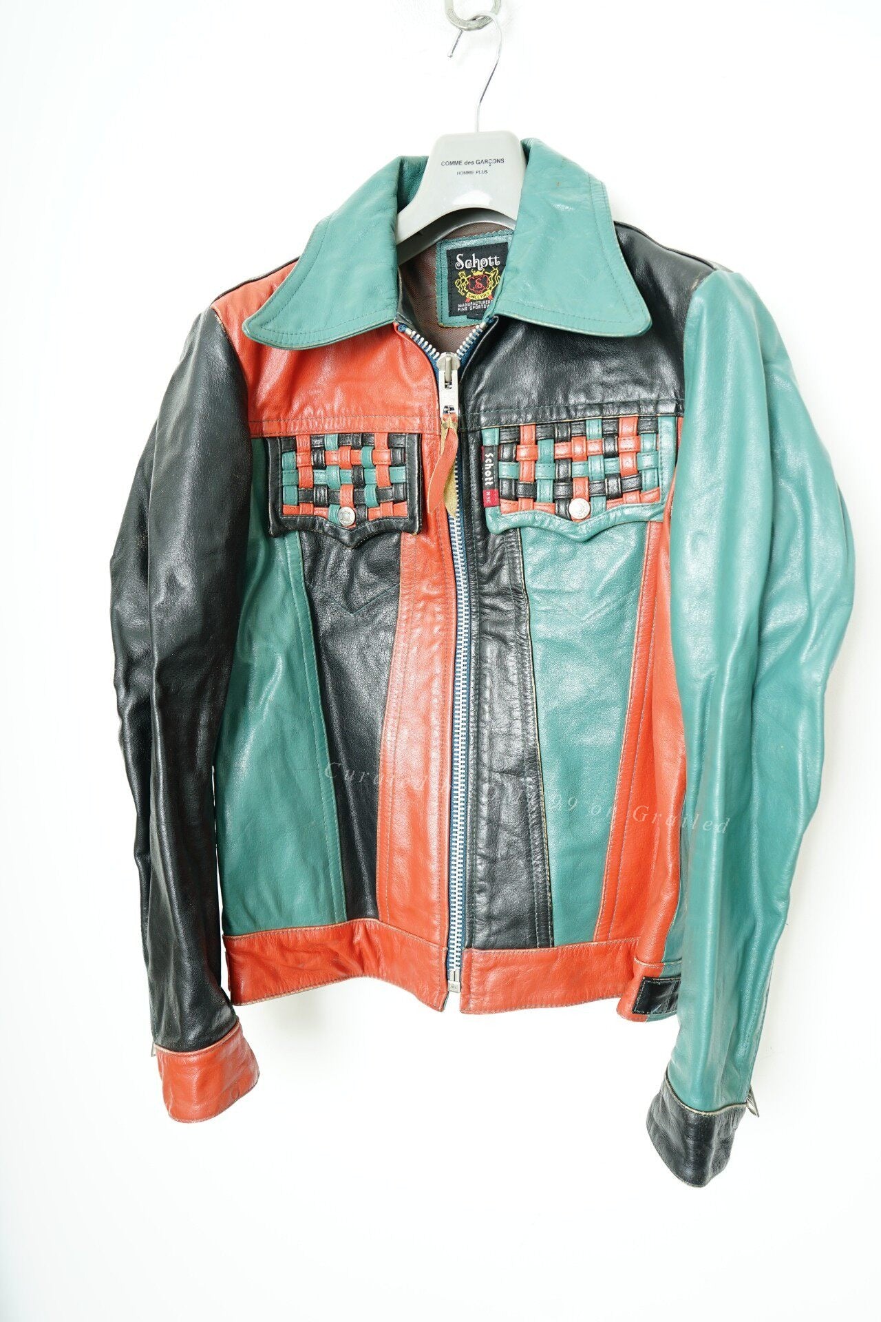 Schott Patchwork Leather Jacket S Size