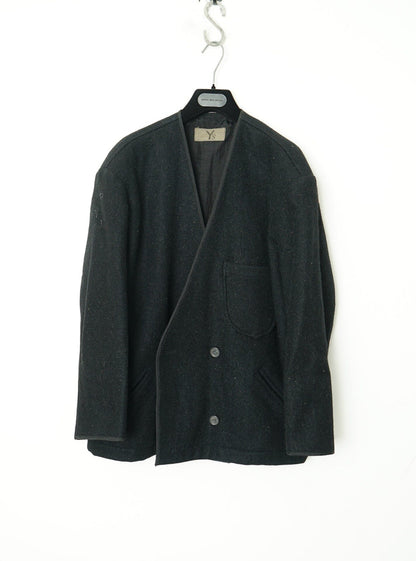 Yohji Yamamoto Blend Collarless Jacket