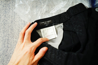 Comme des Garçons Dark Pattern Straight-Leg Pants