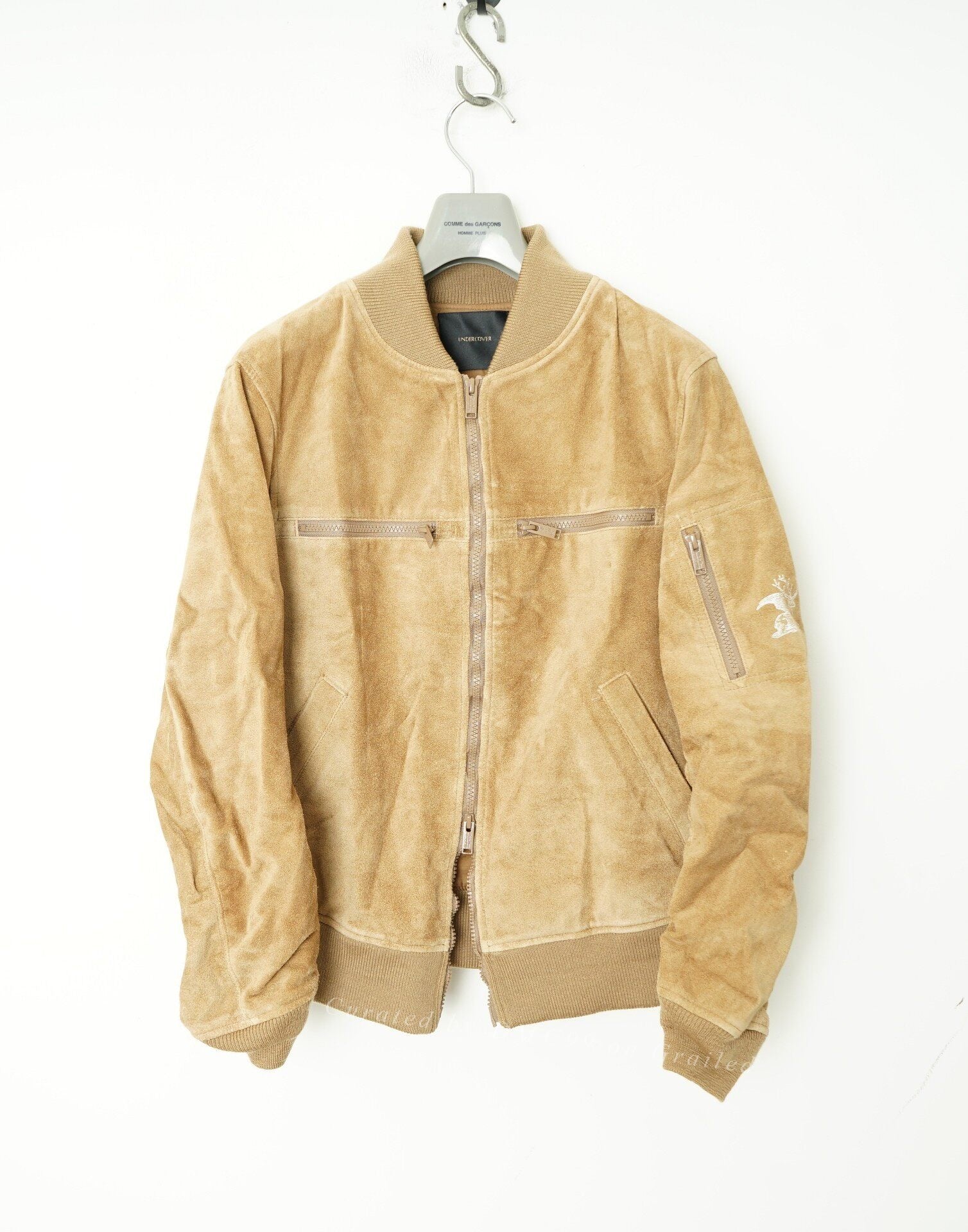 Undercover Cowhide Suede MA-1 Leather Jacket