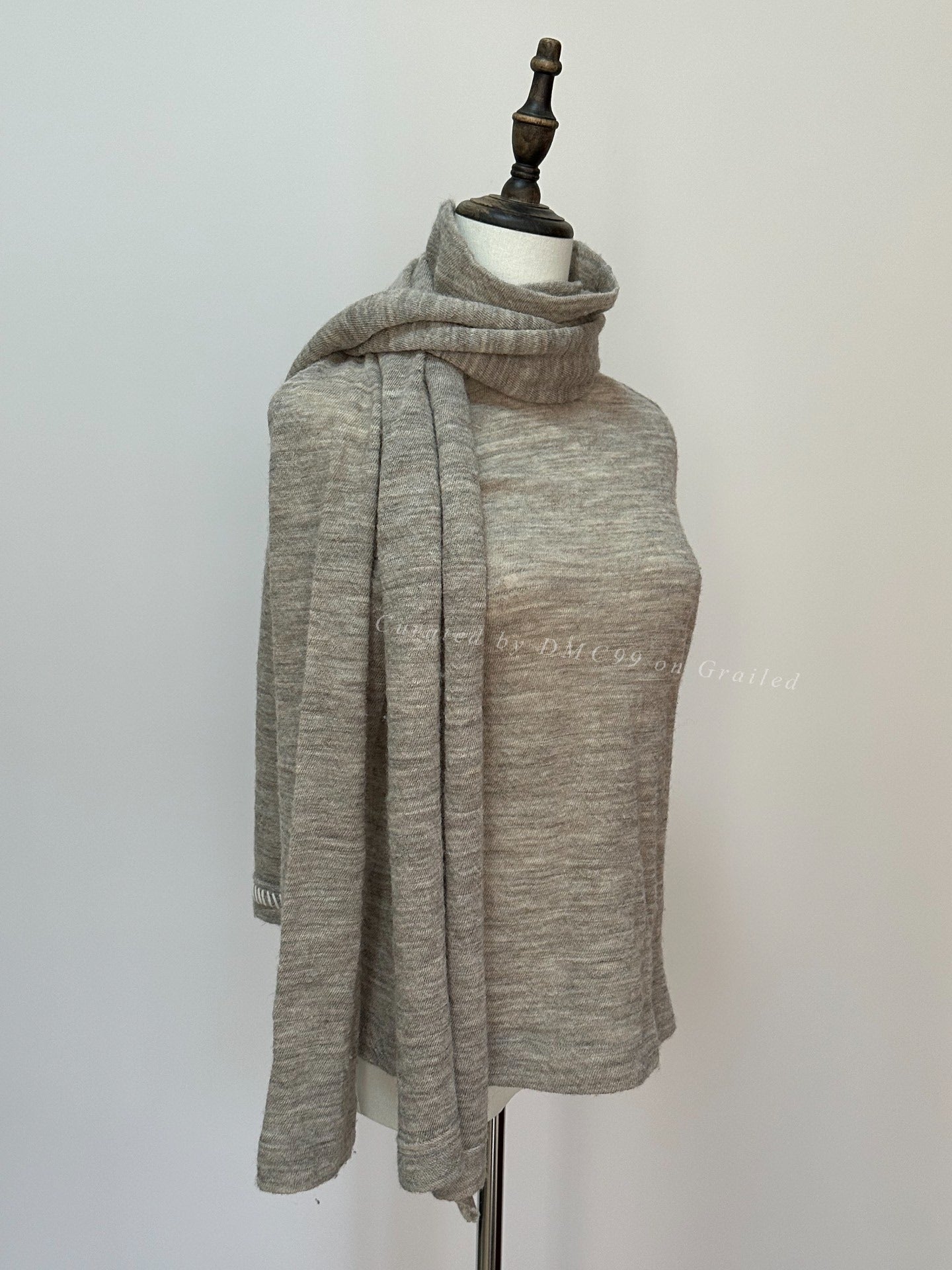 Yohji Yamamoto Detachable Scarf Knit Sweater