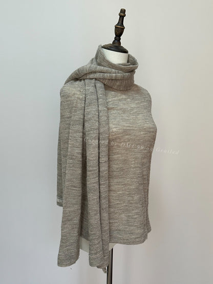 Yohji Yamamoto Detachable Scarf Knit Sweater