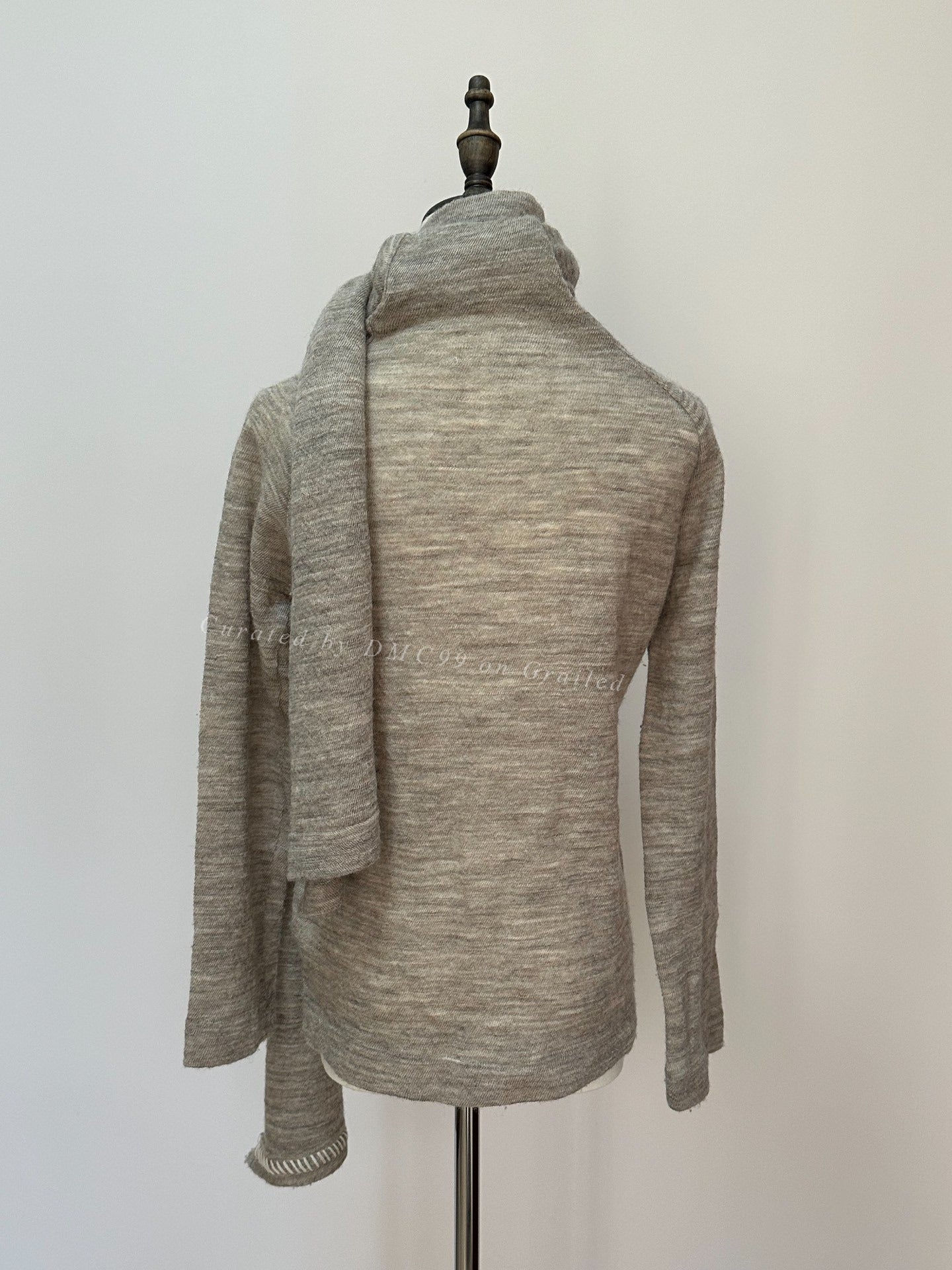 Yohji Yamamoto Detachable Scarf Knit Sweater