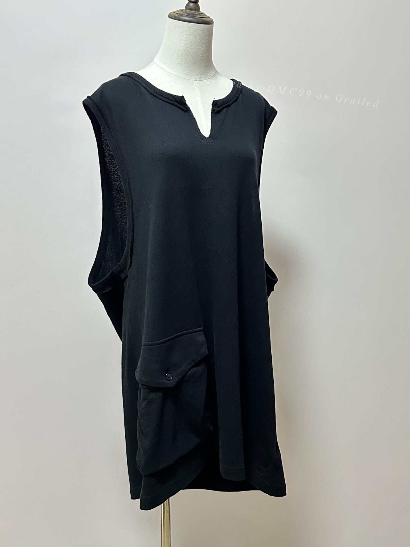 Yohji Yamamoto Black Pocket Vest