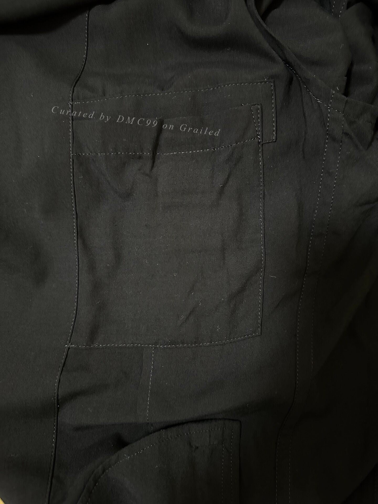 Yohji Yamamoto 20SS Black Collarless Rayon Jacket