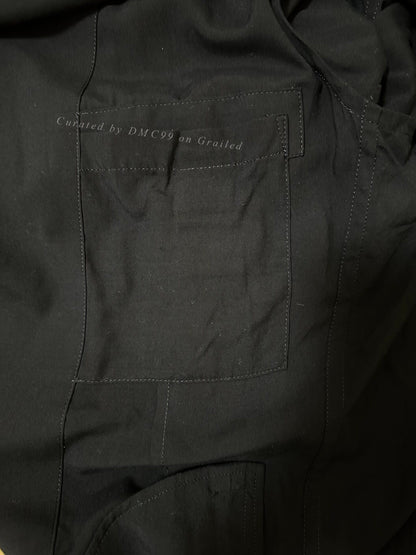 Yohji Yamamoto 20SS Black Collarless Rayon Jacket