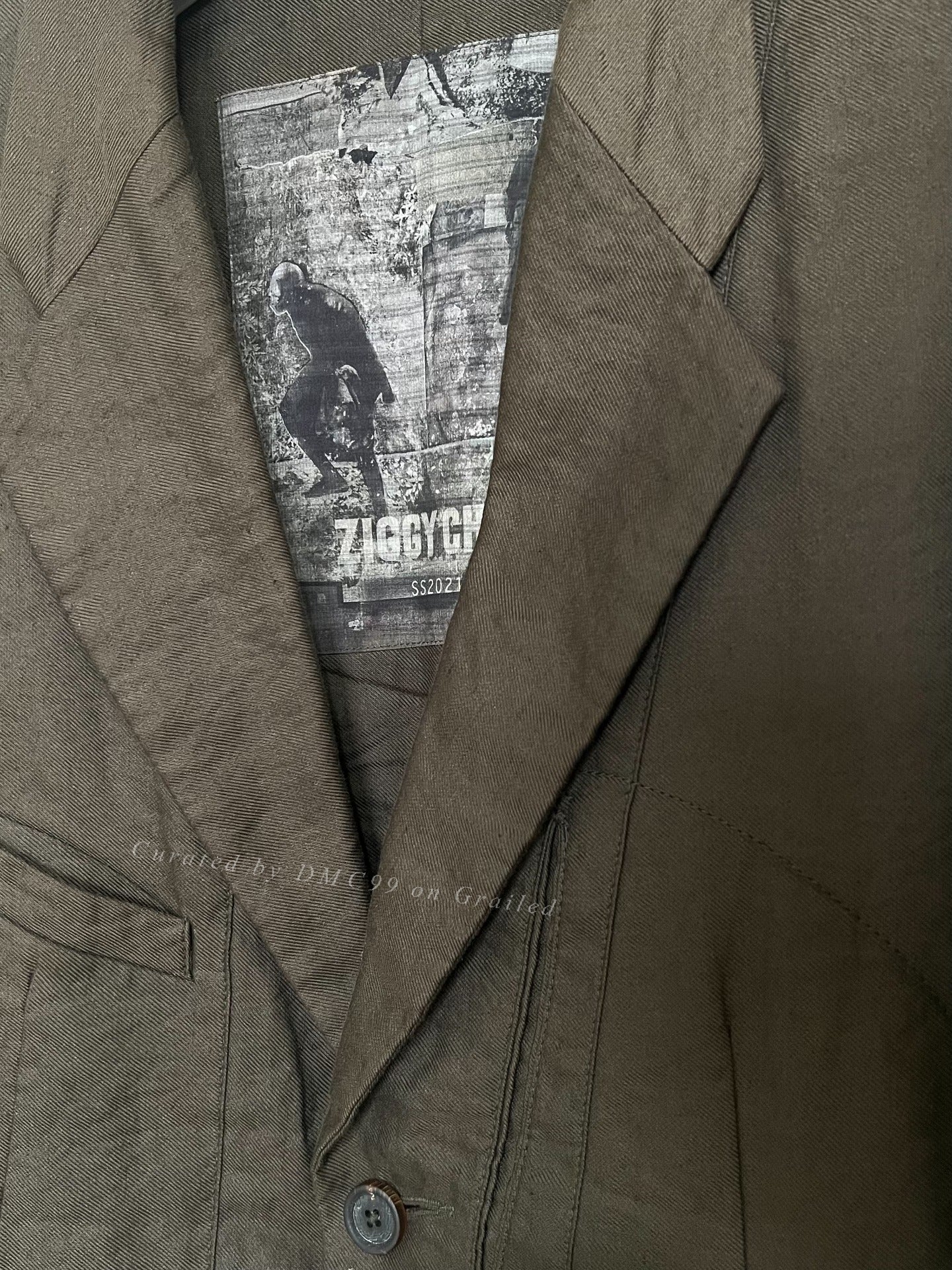 ZIGGY CHEN 21SS Cotton-Linen Metallic Blazer