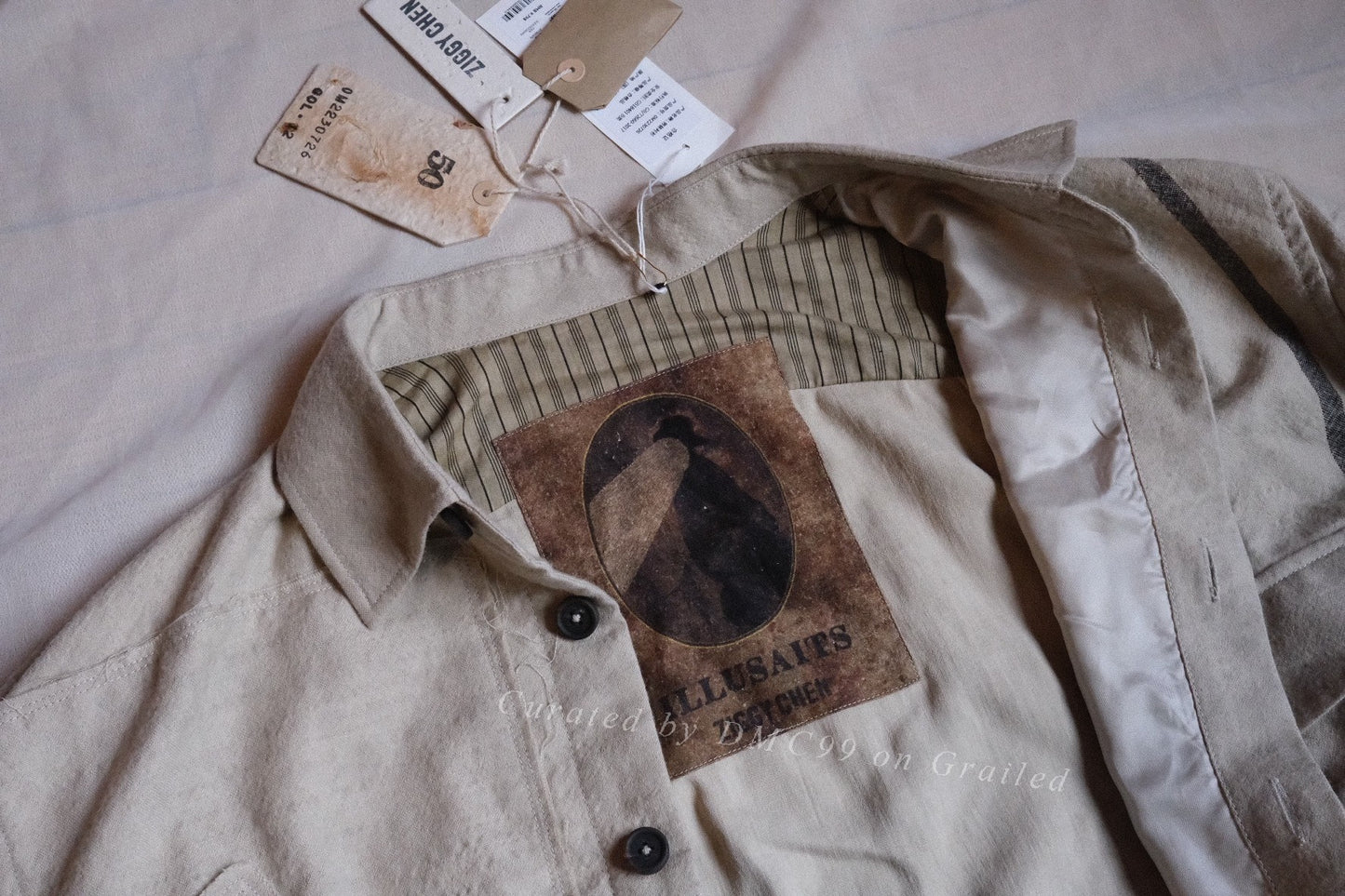 Ziggy Chen Oversized Wool Cotton Shirt Jacket