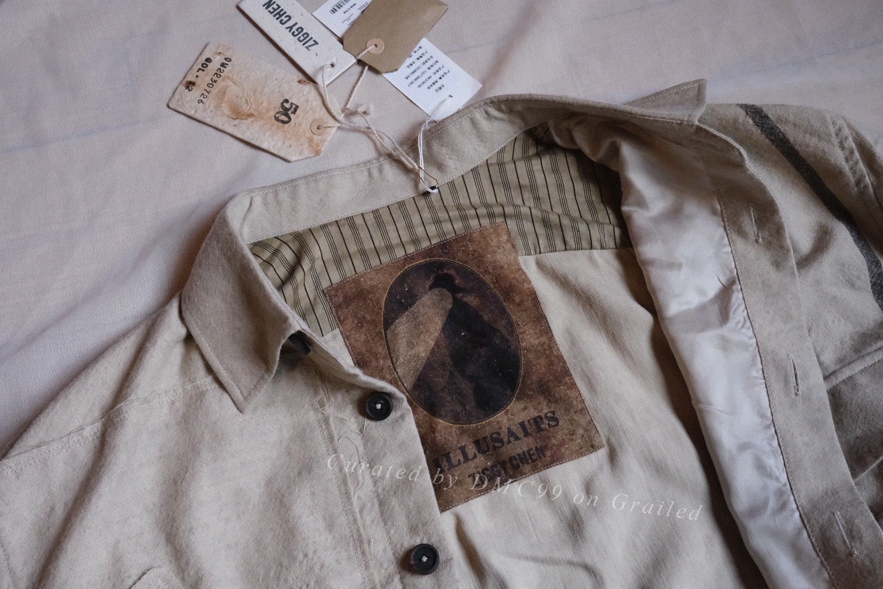 Ziggy Chen Oversized Wool Cotton Shirt Jacket