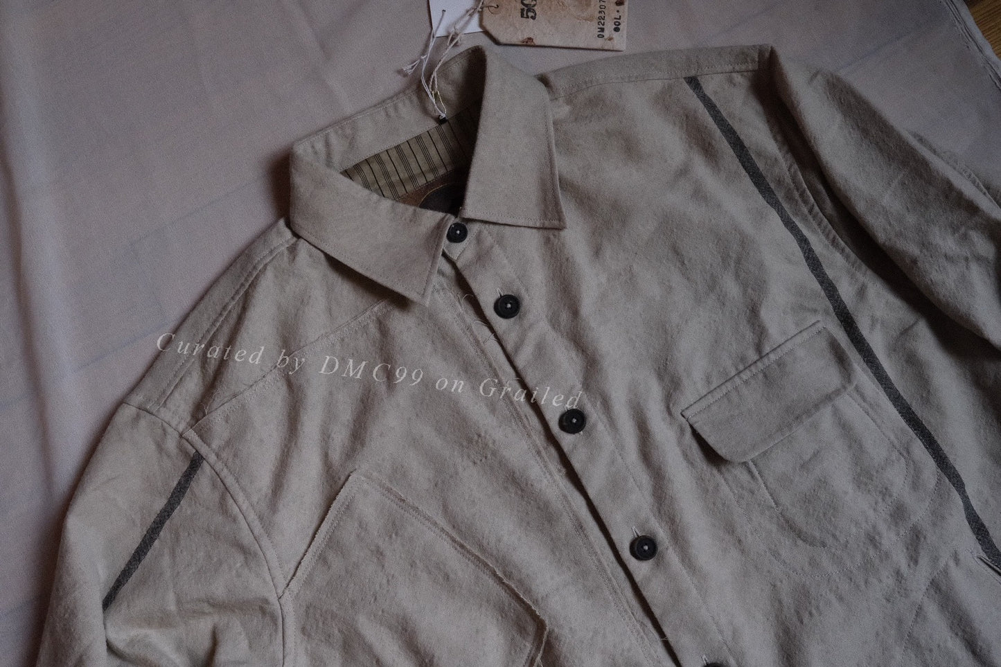 Ziggy Chen Oversized Wool Cotton Shirt Jacket