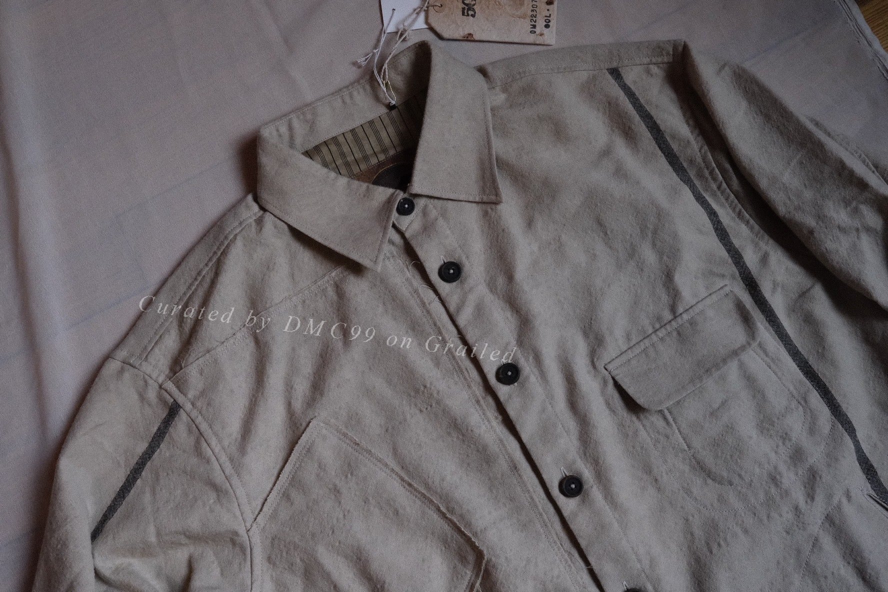 Ziggy Chen Oversized Wool Cotton Shirt Jacket