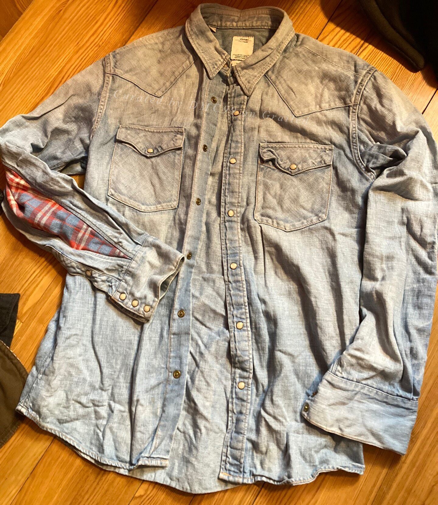 VISVIM Water Drop Sleeve Denim Shirt