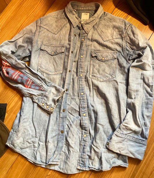 VISVIM Water Drop Sleeve Denim Shirt