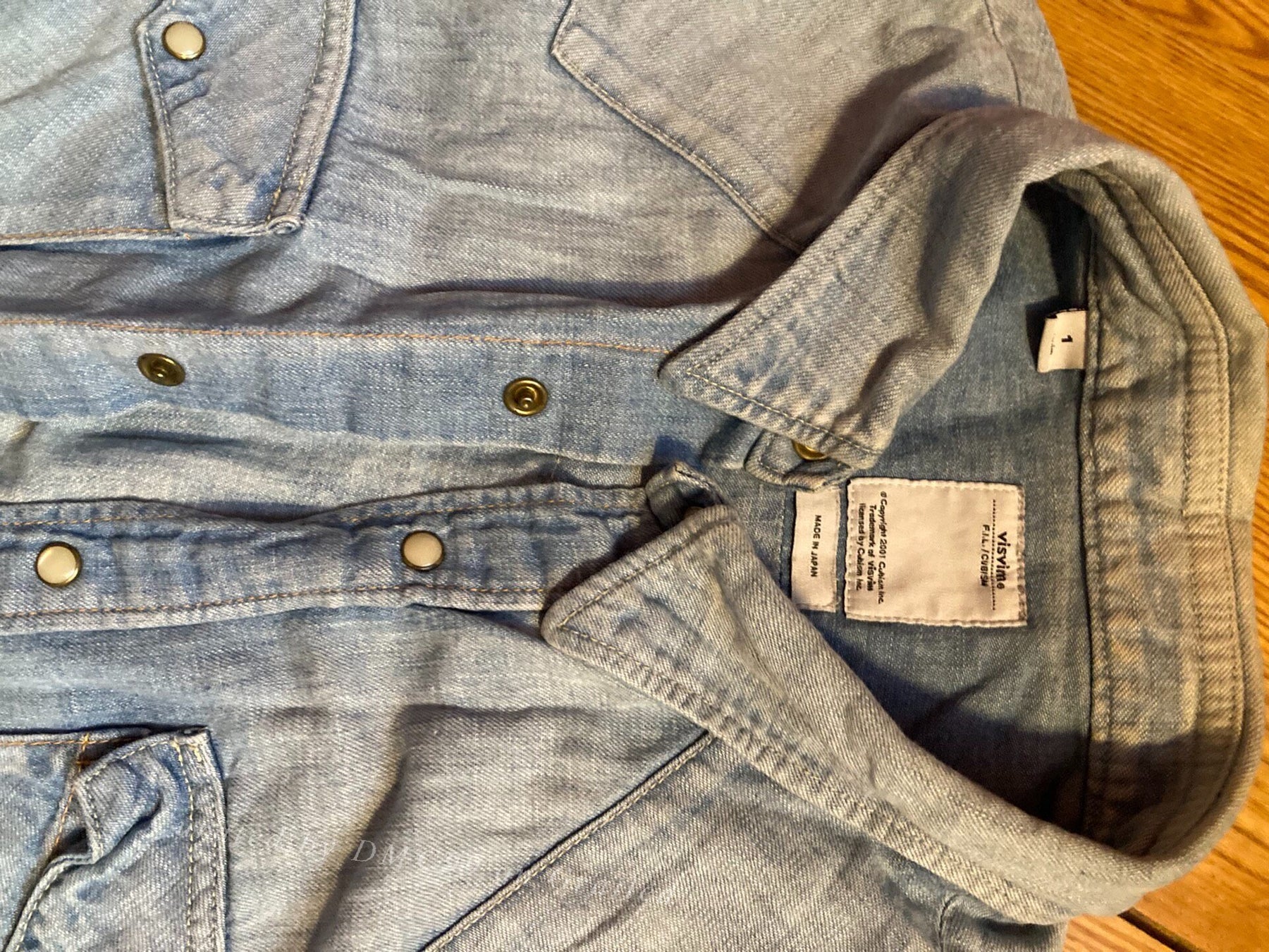VISVIM Water Drop Sleeve Denim Shirt