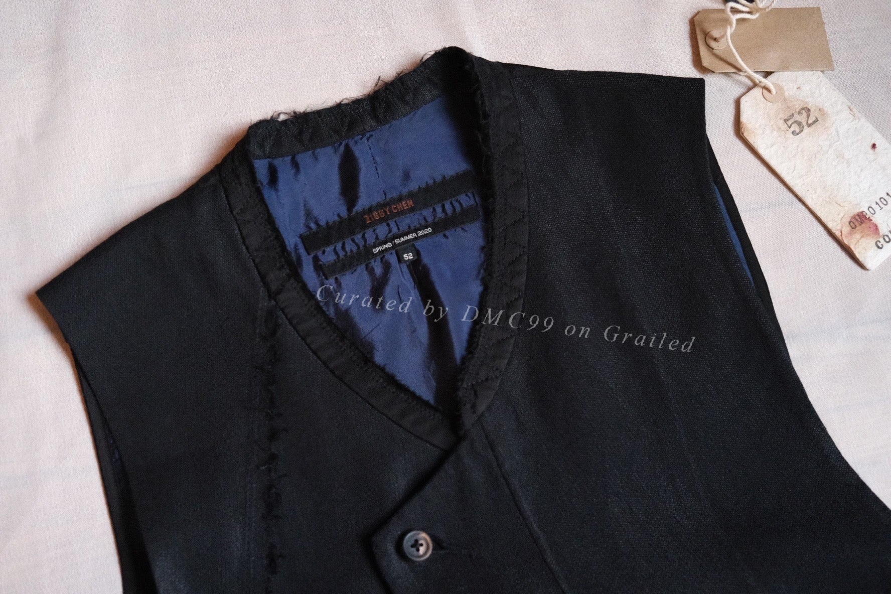 Ziggy Chen 20SS Linen Cotton Men's Vest