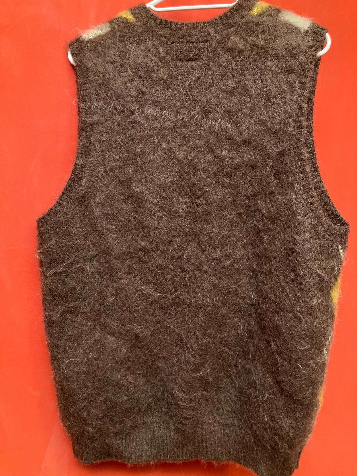 Beams Mohair Wool Blend V-Neck Vest