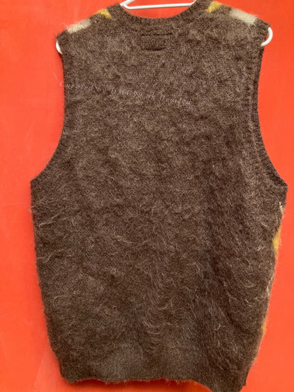 Beams Mohair Wool Blend V-Neck Vest