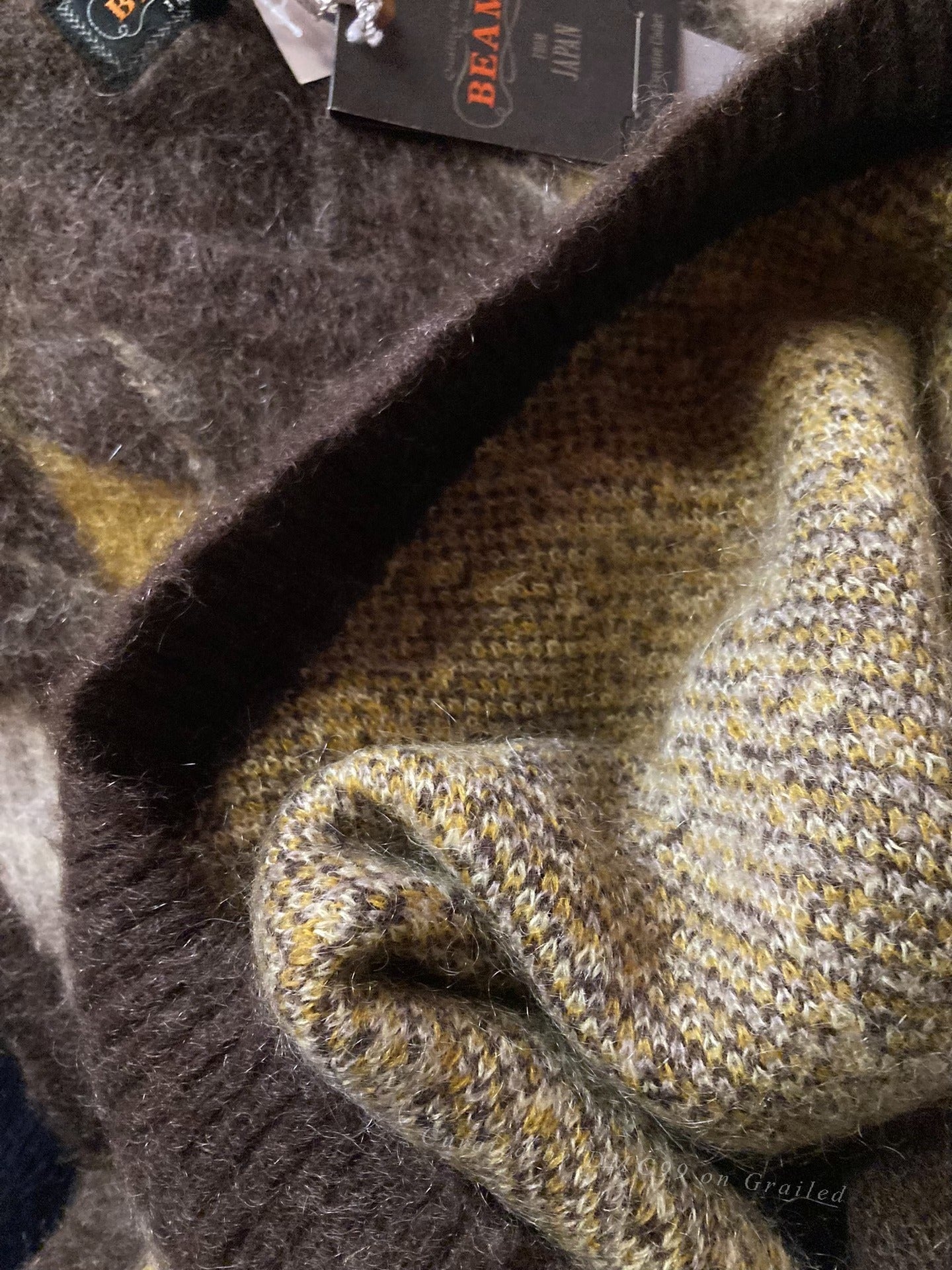 Beams Mohair Wool Blend V-Neck Vest