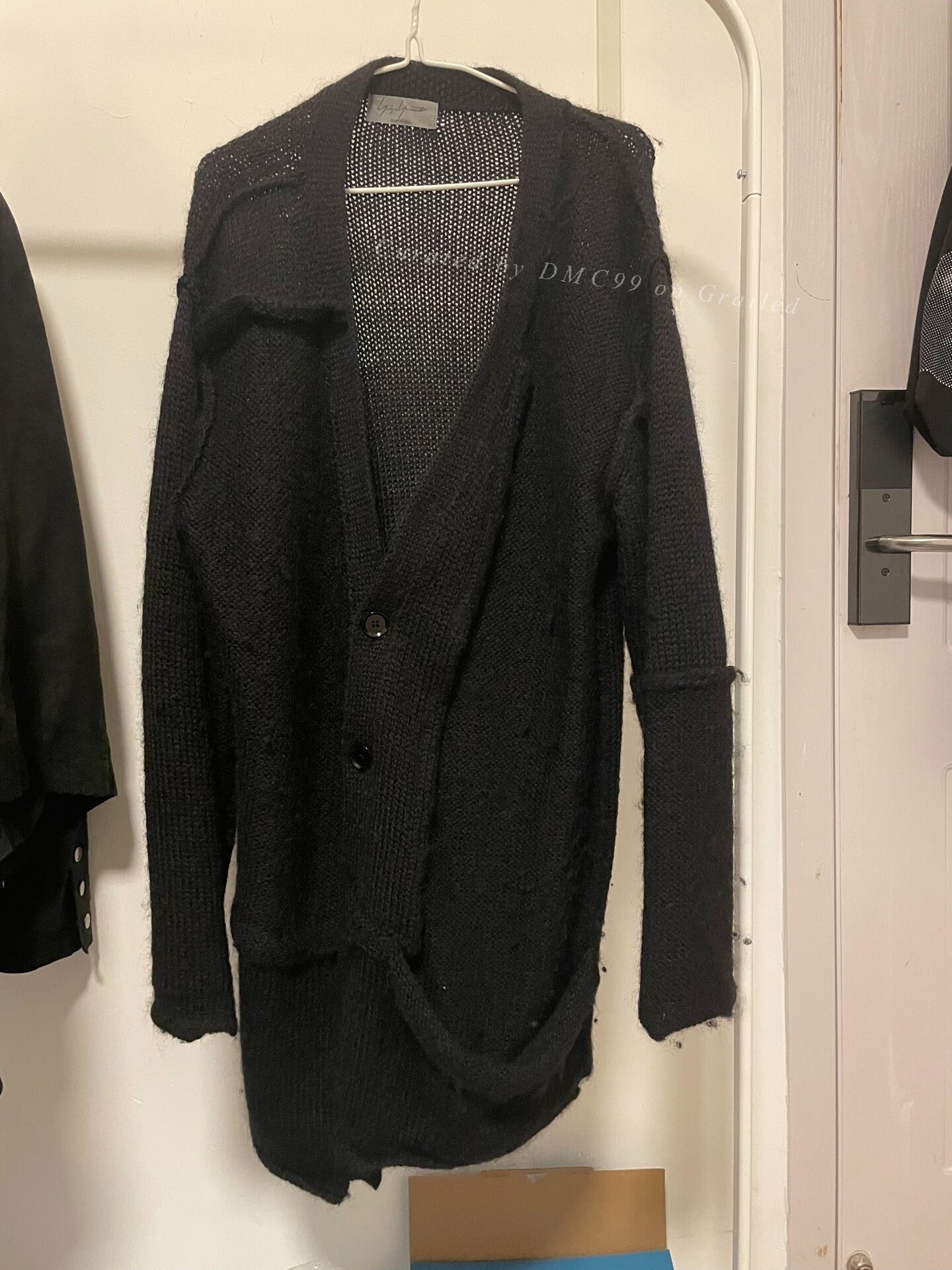 Yohji Yamamoto Mohair Blend Long Cardigan