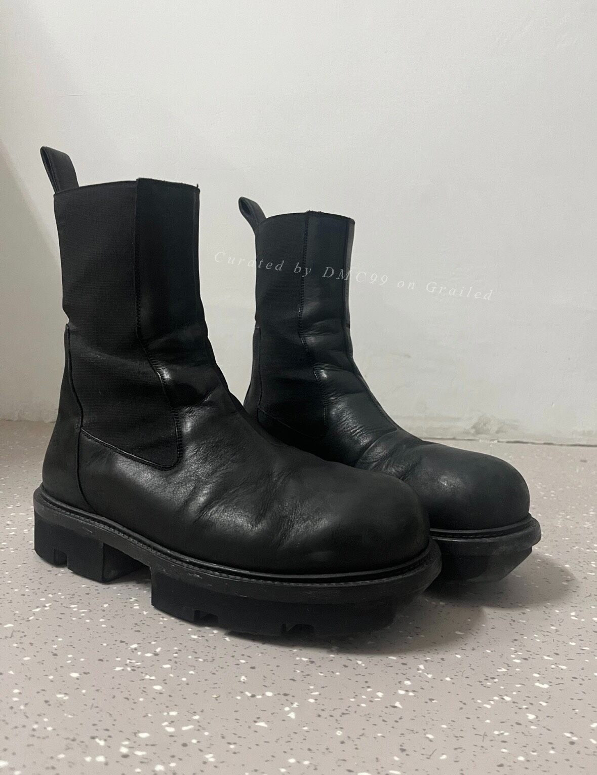 Rick Owens Bozo Megatooth Chelsea Boots
