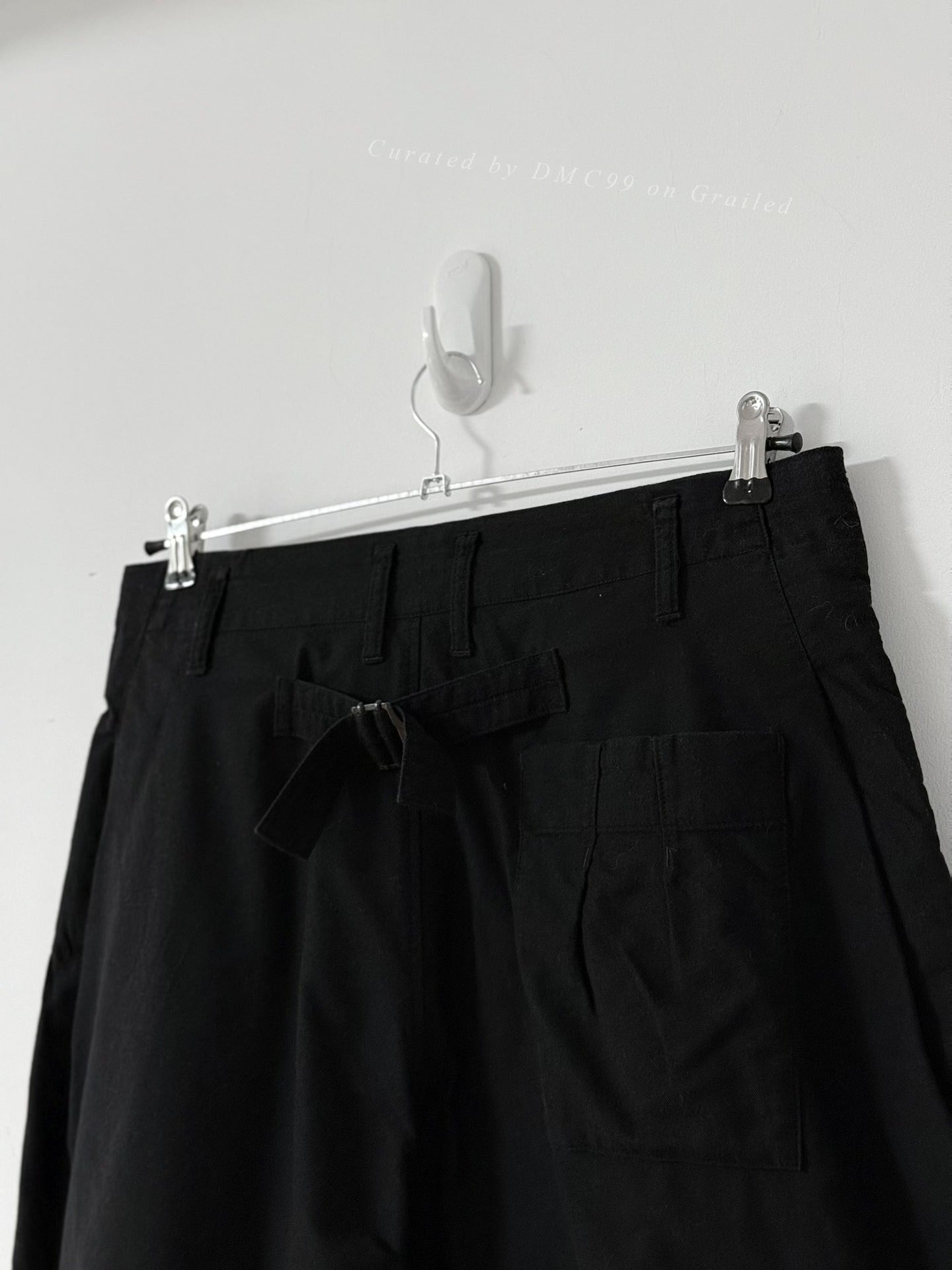 Yohji Yamamoto Asymmetric Cropped Wide-Leg Pants
