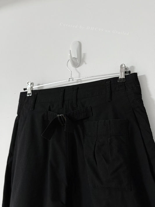 Yohji Yamamoto Asymmetric Cropped Wide-Leg Pants