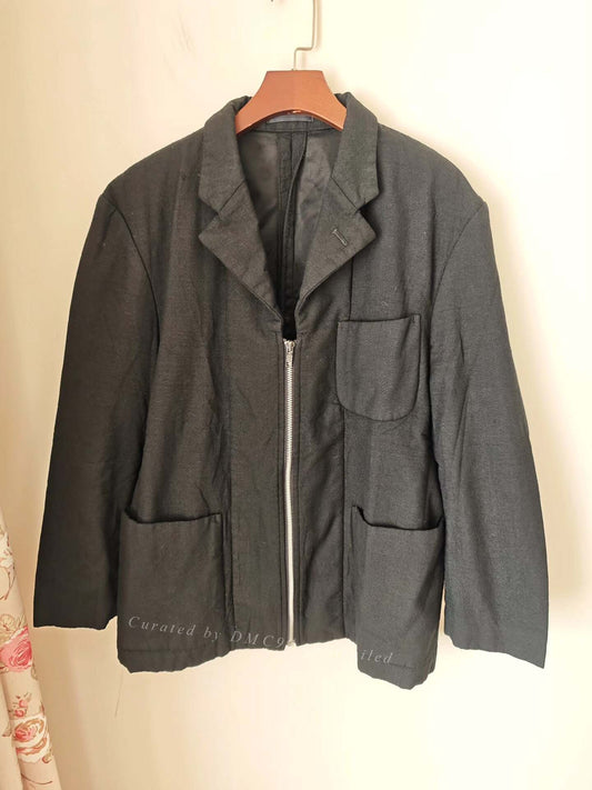 Comme des Garçons Homme Black Zipper Blazer