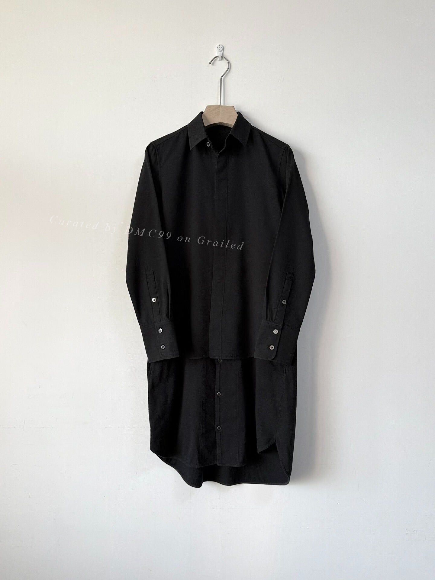 Yohji Yamamoto Double-Layer Wool Shirt Coat