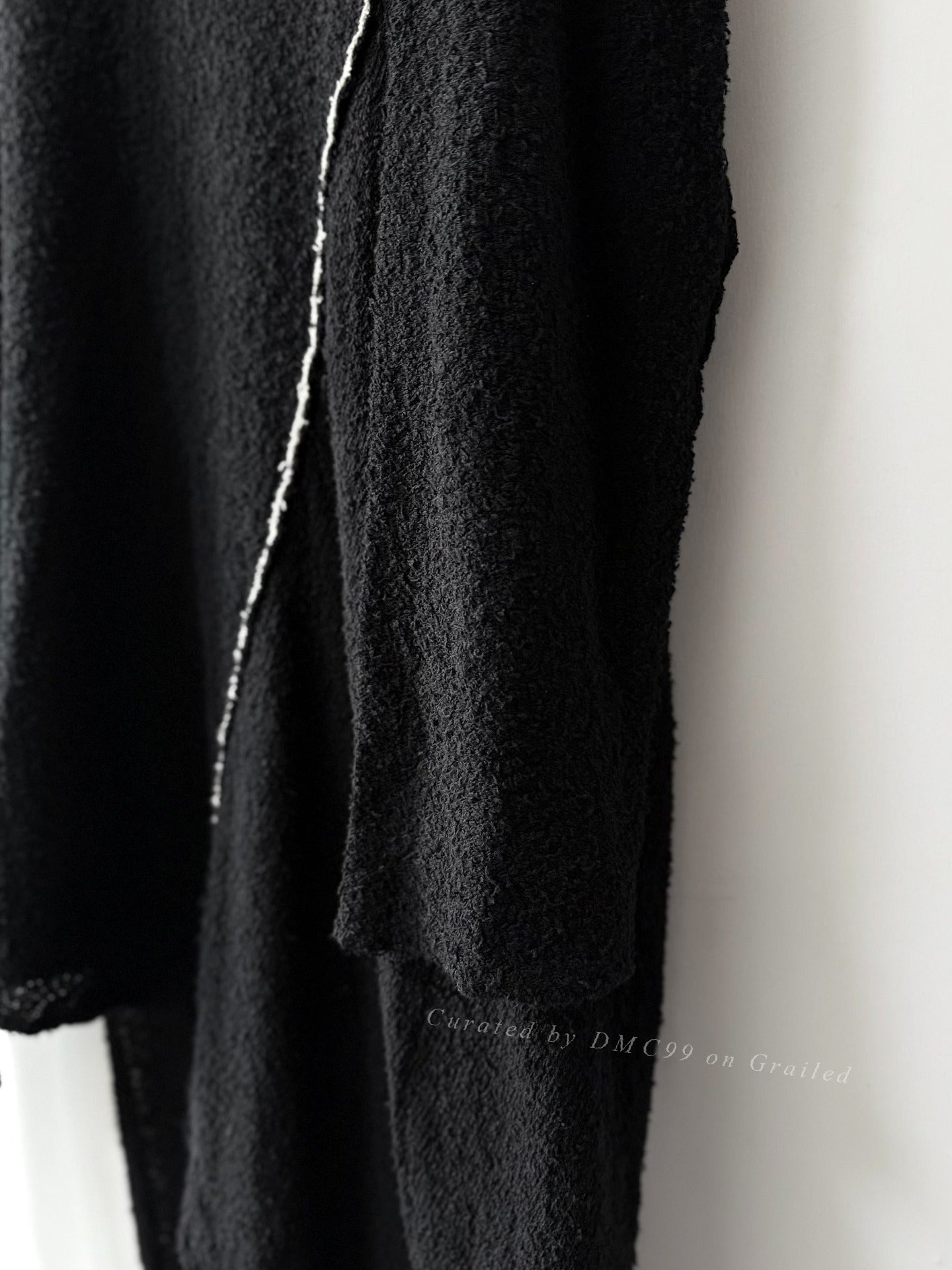 Yohji Yamamoto Asymmetrical Textured Knit Sweater
