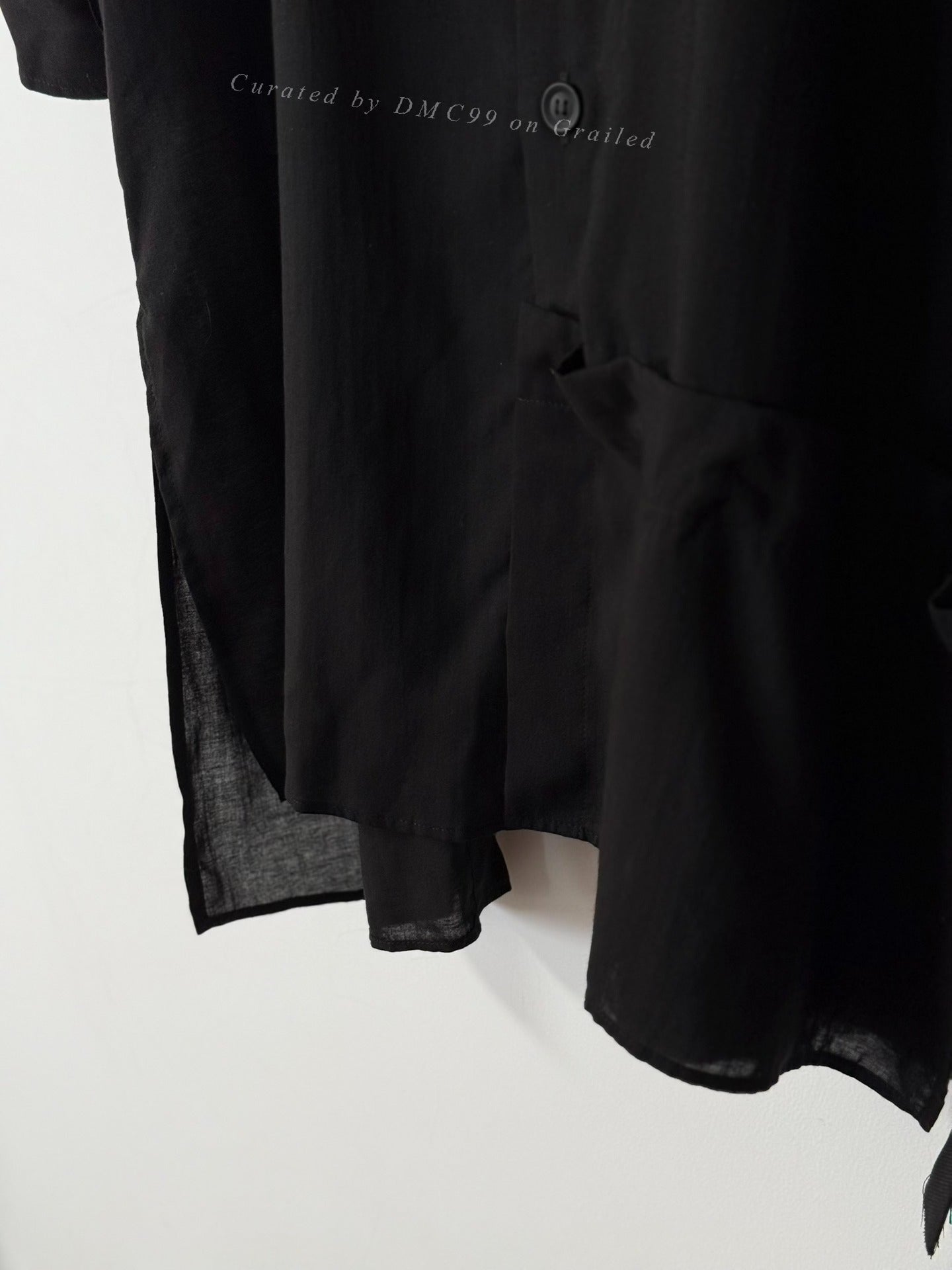 Yohji Yamamoto Pleated Patch Shirt